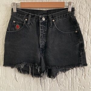 Wrangler Black Denim Jean Shorts